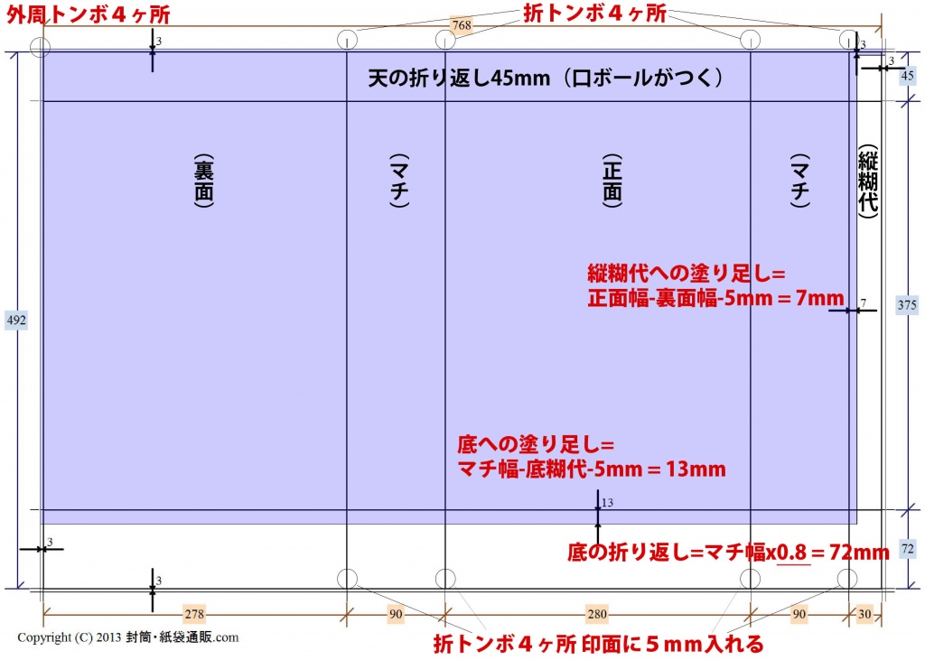 紙袋の展開図 テンプレートを作成する７つのポイント オリジナル