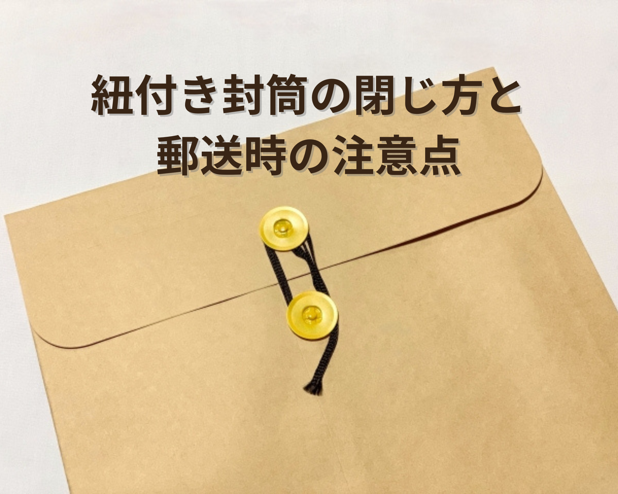 紐付き封筒の閉じ方と郵送時の注意点を紹介！ | オリジナル封筒・紙袋 