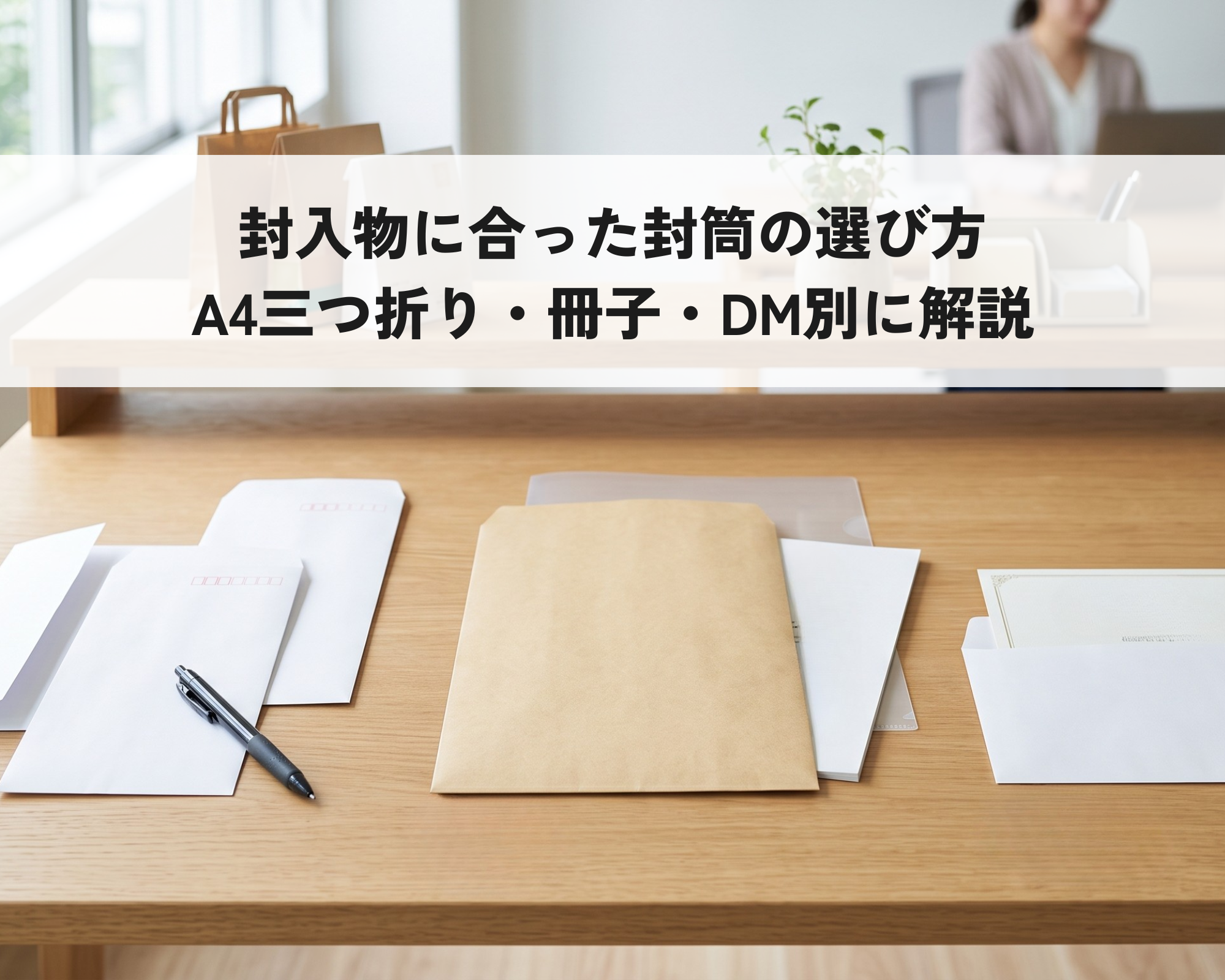 封入物に合った封筒の選び方