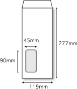 長形２号窓付き（N２）
