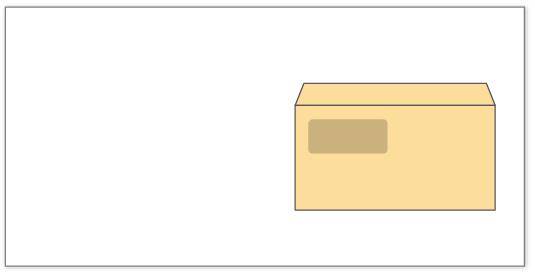 洋長3窓付き封筒