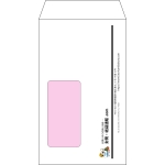 【オリジナル封筒】角8窓付き(119x197mm)（〒枠なし）