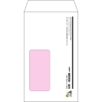 【オリジナル封筒】角8窓付き(119x197mm)（〒枠なし）