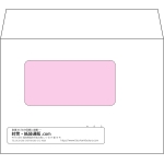 【オリジナル封筒】洋2窓付き(162x114mm)（〒枠なし）
