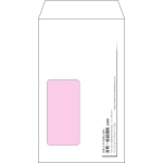 【オリジナル封筒】角8窓付き(119x197mm)（〒枠なし）