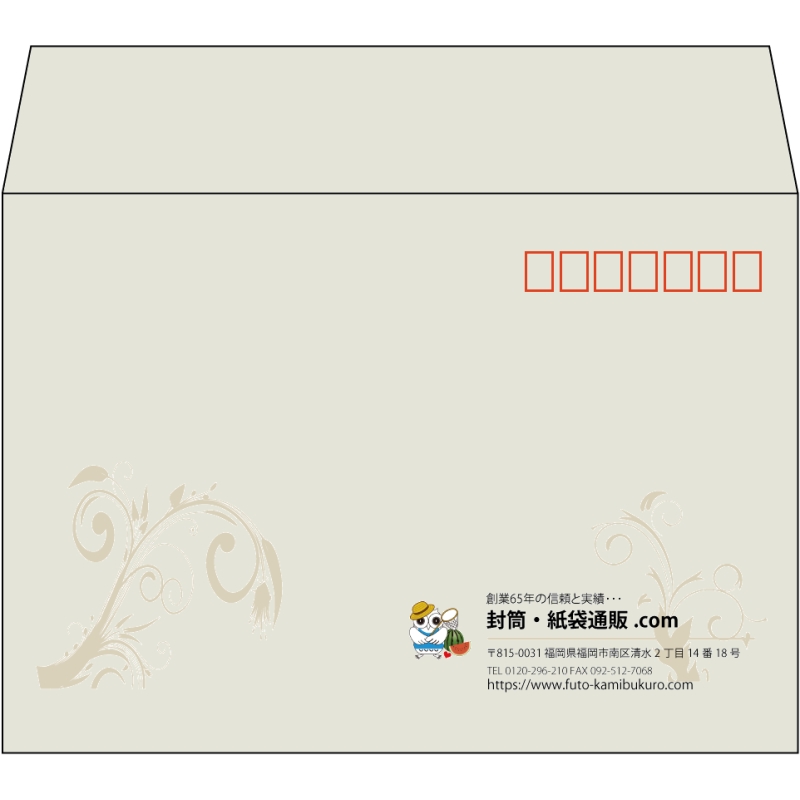 【既製品】洋2(162x114mm)（〒枠あり）