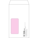 【オリジナル封筒】角8窓付き(119x197mm)（〒枠なし）