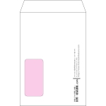【オリジナル封筒】角6窓付き(162x229mm)（〒枠なし）