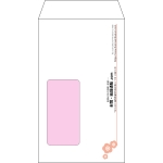 【オリジナル封筒】角8窓付き(119x197mm)（〒枠なし）