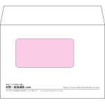 【オリジナル封筒】洋2窓付き(162x114mm)（〒枠なし）
